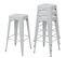 4x Tabouret De Bar Hwc-a73 Métal Design Industriel Blanc