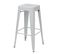 4x Tabouret De Bar Hwc-a73 Métal Design Industriel Blanc