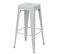 4x Tabouret De Bar Hwc-a73 Métal Design Industriel Blanc