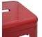 4x Tabouret De Bar Hwc-a73 Métal Empilable Design Industriel Rouge