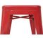 4x Tabouret De Bar Hwc-a73 Métal Empilable Design Industriel Rouge