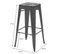 4x Tabouret De Bar Hwc-a73 Métal Empilable Design Industriel Rouge