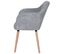 Chaise De Salle à Manger Malmö T381 Tissu Vintage Gris Béton