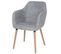 Chaise De Salle à Manger Malmö T381 Tissu Vintage Gris Béton