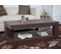 Table Basse De Salon Hwc-a32, Structure 3d Mvg 40x110x60cm ~ Aspect Chêne Marron