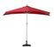 Demi-parasol En Aluminium Parla, Uv 50+ ~ 270cm Bordeaux Avec Pied