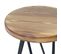 2x Table D'appoint Hwc-a80, Table De Nuit, Design Industriel, Bois Véritable, Ø35cm