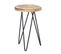 2x Table D'appoint Hwc-a80, Table De Nuit, Design Industriel, Bois Véritable, Ø35cm