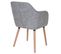 6x Chaise De Salle à Manger Malmö T381 Tissu Vintage Gris Béton