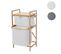 Meuble à Linge Hwc-b56, 2 Paniers, Bambou, 84x44x34cm, 72l