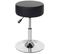 Tabouret Hwc-c22, Hauteur Réglable, Ø 35 Cm ~ Similicuir Noir