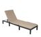 Chaise Longue Hwc-a51, Transat De Jardin ~ Basic Anthracite, Coussin Crème