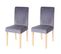 2x Chaise De Séjour Littau, Fauteuil, Velours ~ Tissu Gris, Pieds Clairs