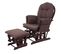 Fauteuil De Relaxation Hwc-c76 Avec Repose-pied Tissu Mahagony