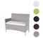 Banc De Jardin Halden En Polyrotin ~ Gris, Coussin Couleur Crème