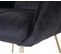 Chaise De Salle à Manger Hwc-f37 Velours Pieds Dorés Noir