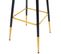 2x Tabouret De Bar Hwc-e70 Design Rétro Velours Pétrole Pieds Dorés