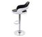 2x Tabouret De Bar Hwc-f16 Similicuir Noir Blanc