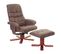 Fauteuil Relax Hwc-e30 Imitation De Daim Marron