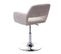 Chaise De Salle à Manger Hwc-a50 Iii Tissu Crème Gris Pied En Métal Aspect Chromé