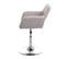 Chaise De Salle à Manger Hwc-a50 Iii Tissu Crème Gris Pied En Métal Aspect Chromé