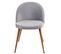 6x Chaise De Salle À Manger Hwc-d53 Fauteuil En Velours Gris Clair