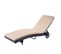 Chaise Longue Hwc-d80 En Polyrotin ~ Anthracite, Coussin Beige