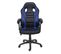 Chaise De Bureau Hwc-f59 Similicuir Noir Bleu