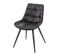 6x Chaise De Salle à Manger Hwc-e57 Look Rétro Aspect Daim Tissu Textile Noir