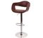 Tabouret De Bar Hwc-a47b Bois Simili Cuir Marron