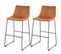 2x Tabouret De Bar Hwc-d70 Tissu Vintage Imitation De Daim