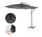 Parasol Acerra Ø 3m Inclinable Polyester Acier 11kg Gris Sans Socle