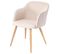 2x Chaise De Salle à Manger Hwc-d71 Tissu Couleur Crème-beige