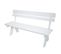 Banc De Jardin Hwc-l66bois Massif 148cm Blanc