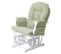 Fauteuil Relax Hwc-c76 Tissu Vert Clair Monture Blanche