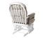 Fauteuil Relax Hwc-c76 Tissu Crème Monture Blanche