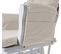 Fauteuil Relax Hwc-c76 Tissu Crème Monture Blanche