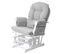 Fauteuil Relax Hwc-c76 Tissu Gris Clair Monture Blanche