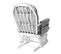 Fauteuil Relax Hwc-c76 Tissu Gris Clair Monture Blanche