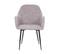 Lot De 6 Chaises De Salle à Manger Hwc-f18 Tissu/textile Gris Pieds Noirs