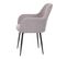 Lot De 6 Chaises De Salle à Manger Hwc-f18 Tissu/textile Gris Pieds Noirs