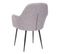 Lot De 6 Chaises De Salle à Manger Hwc-f18 Tissu/textile Gris Pieds Noirs