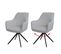 Lot De 2 Chaises De Salle à Manger Hwc-l79 Tissu/textile Crème-beige