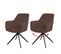 Lot De 2 Chaises De Salle à Manger Hwc-l79 Auto-position Tissu/textile Brun