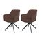 Lot De 2 Chaises De Salle à Manger Hwc-l79 Auto-position Tissu/textile Brun