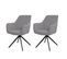 Lot De 2 Chaises De Salle à Manger Hwc-l79 Auto-position Tissu/textile Gris Clair