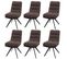 Lot De 6 Chaises De Salle à Manger Hwc-g66 Tissu/textile Brun-brun Foncé