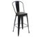 Set Table Mange-debout Et 2x Tabouret De Bar Hwc-a73 Design Industriel Métal Noir