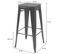 4x Tabouret De Bar Hwc-a73 Métal Design Industriel Noir