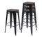 4x Tabouret De Bar Hwc-a73 Métal Design Industriel Noir